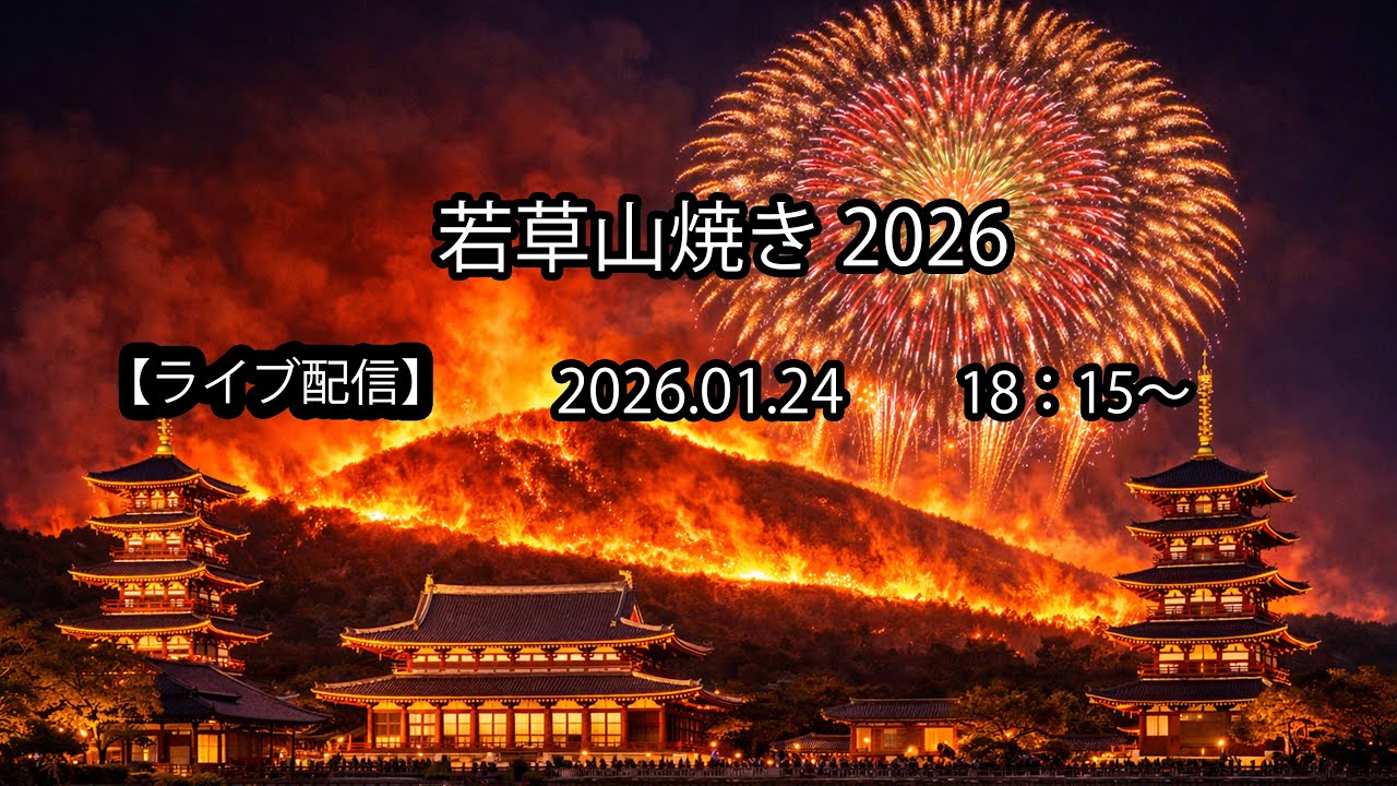 【ライブ配信】　若草山焼き 2026.01.24