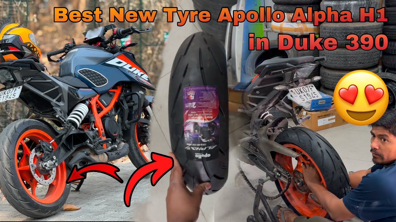 Installing ￼Apollo Alpha H1 ￼in KTM Duke 390 Gen 3 || Best Tyre for KTM Duke 390 || Rocket 390