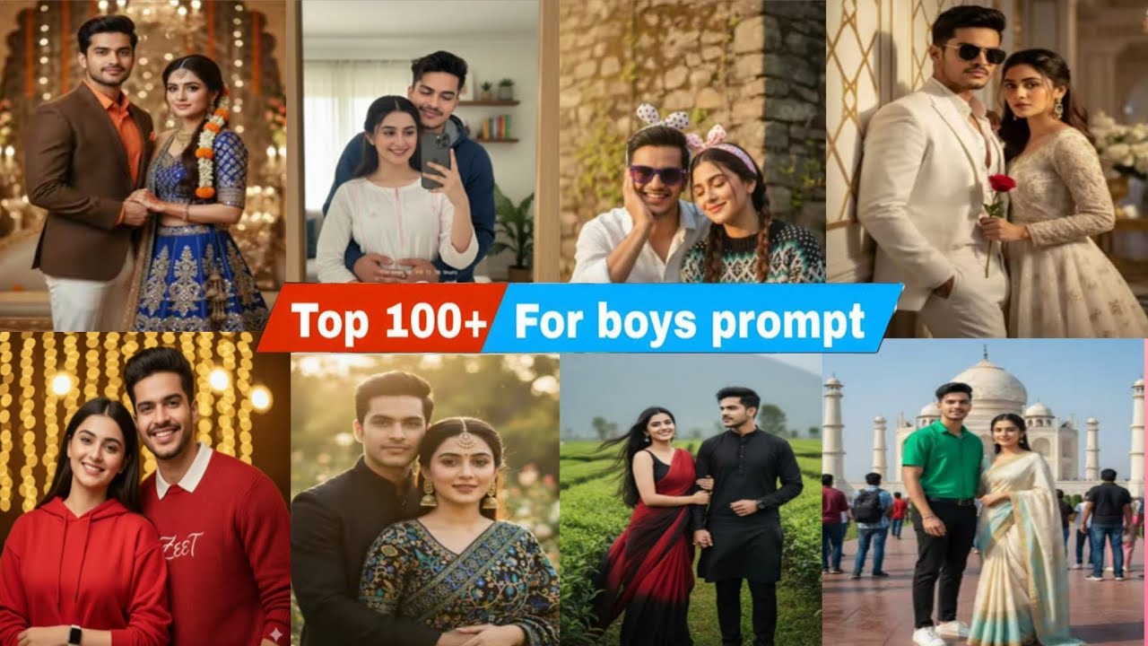 Top 100+ Boys AI Prompts | Couple Photo Prompts | Stylish & Romantic AI Image Ideas