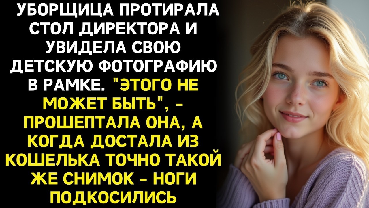 Уборщица замерла у стола директора - там лежало её детское фото Но как оно попало к чужому человеку?