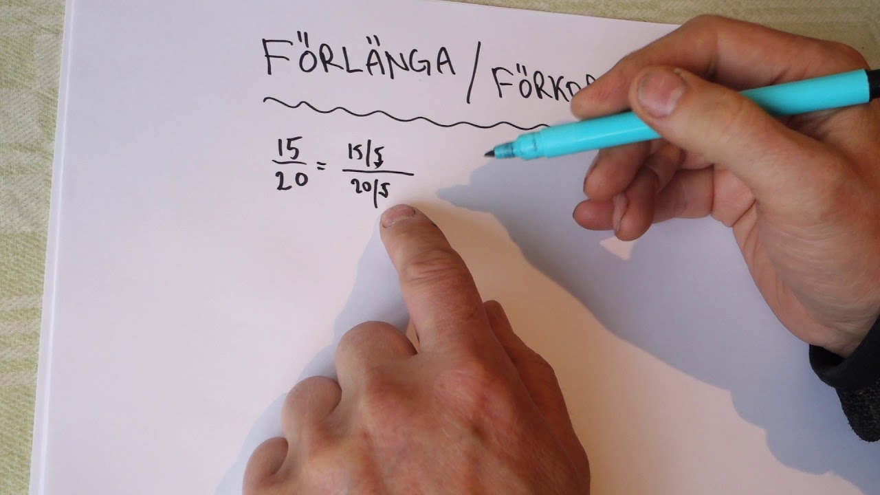 Skargardsmatte - Förlänga och förkorta bråk