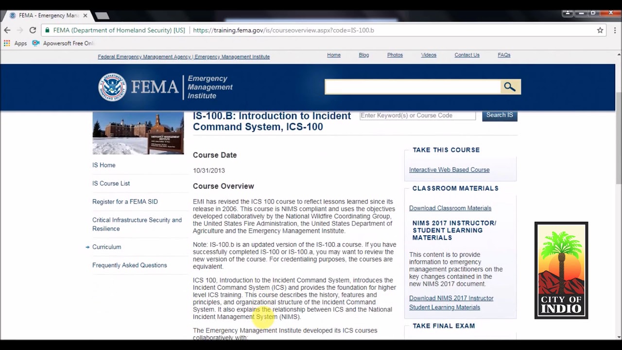 How to start your FEMA training courses