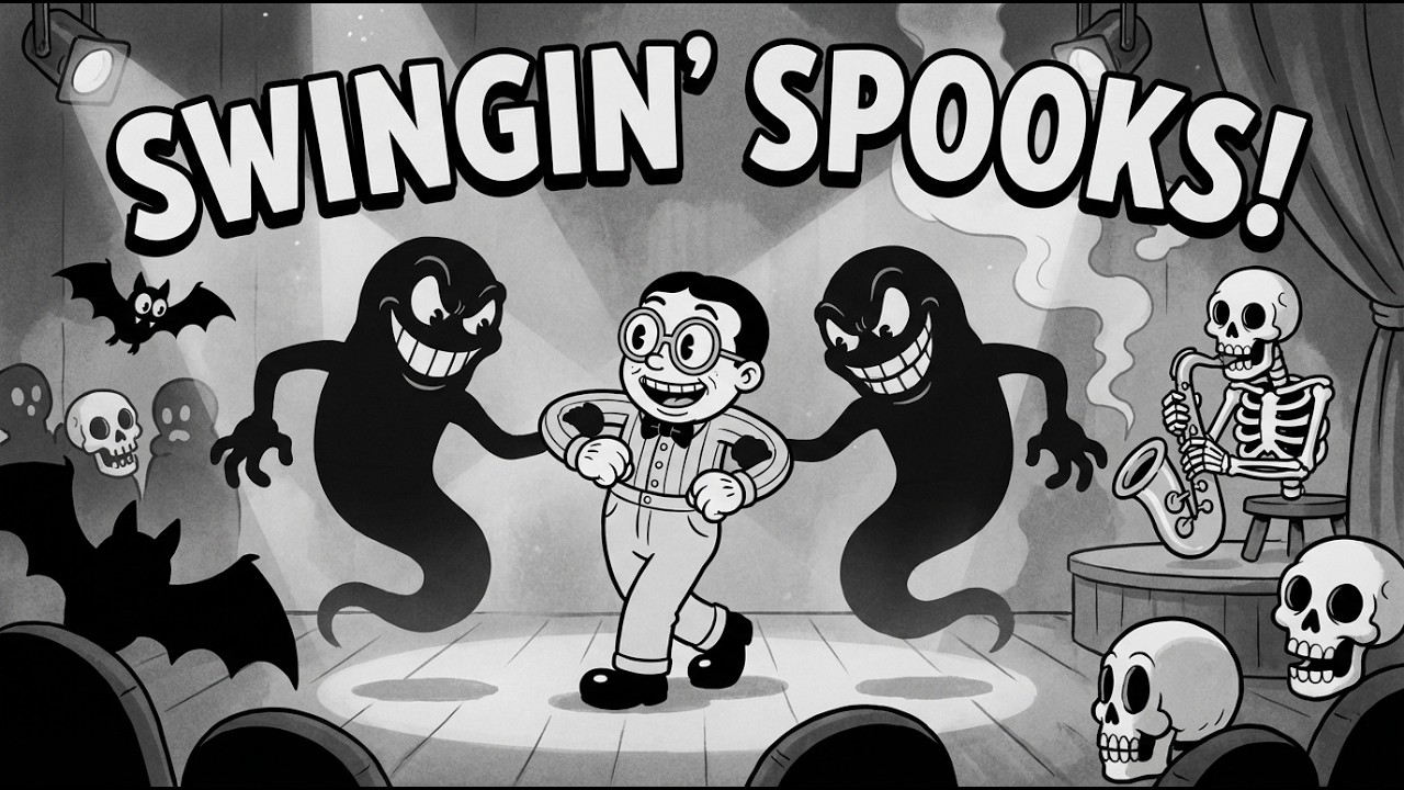 Dancing with Ghosts | 1930s Jazz Club (Vintage Cartoon Style)