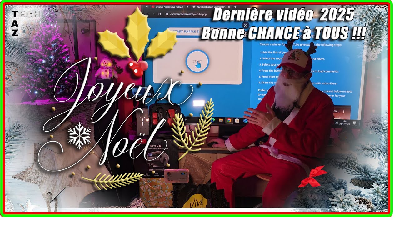 Joyeux NOËL à TOUS... Résultat du CONCOURS pour la dernière vidéo de l'année 2025 !!!
