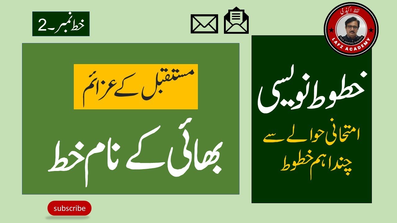 Bhai k Nam Khat Mustqbil k Azaim|بھائی کے نام خط مستقبل کے عزائم سے آگاہی|خطوط نویسی اردو سال دوم