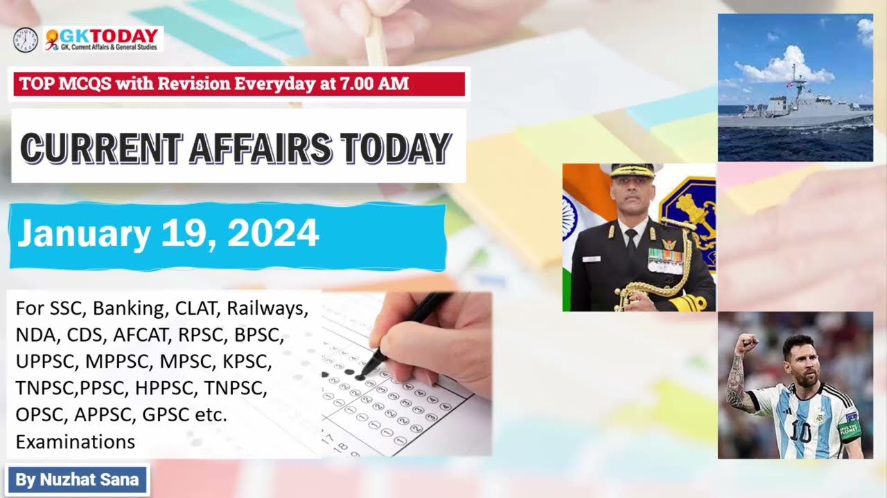 19 JANUARY 2024 Current Affairs by GK Today | GKTODAY Current Affairs - 2024