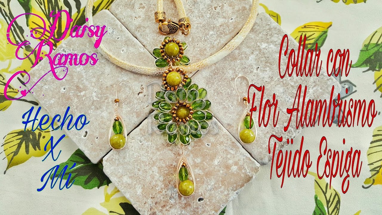 Collar con Dije de Flor, Alambrismo DIY