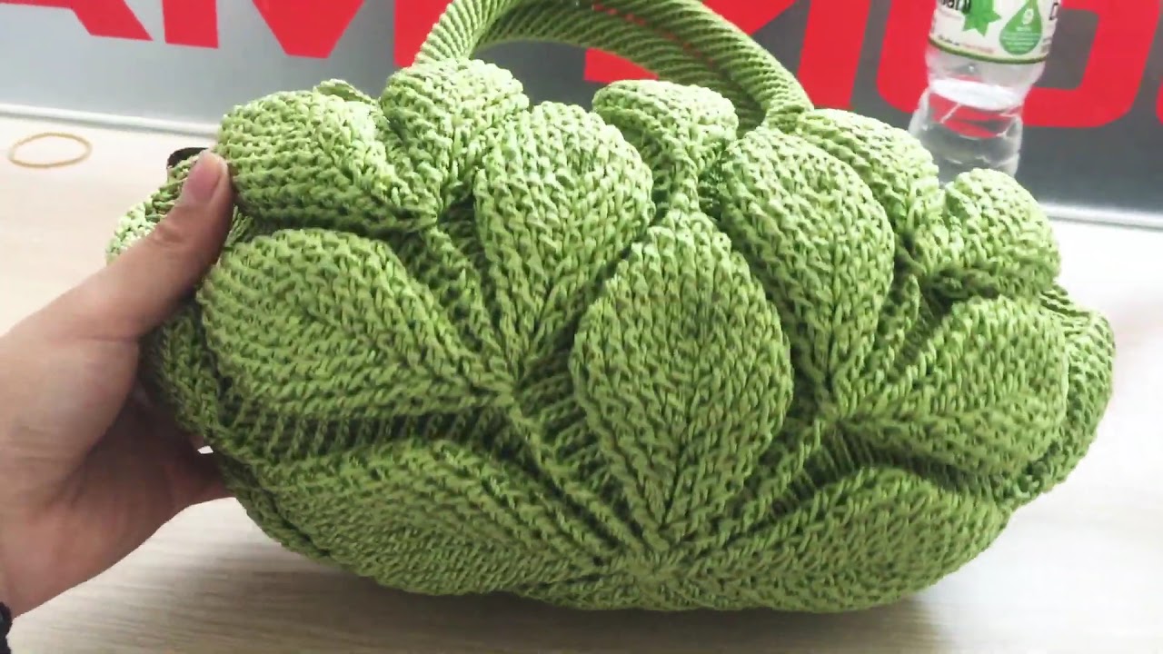 3D Leaf Crochet Bag Chang Pi Handmade