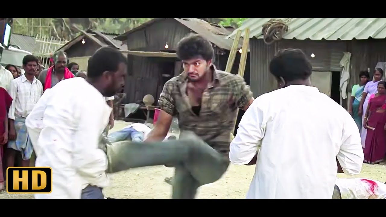 देखिए थलापति ने अपने दादा जी को मारने वाले गुंडे को धूल चटाया- Best Action Movie Scene #thalapathy