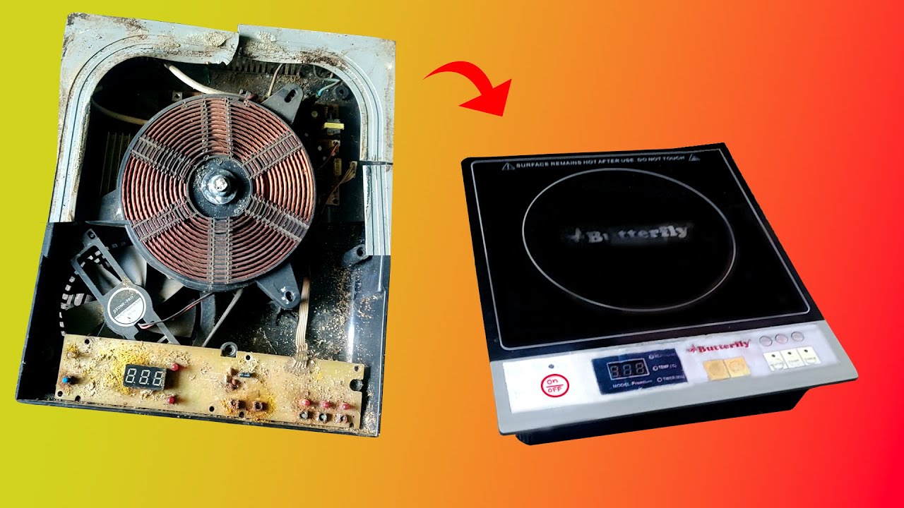 Fully Restoration And Repairing Old Butterfly Induction Cooktop