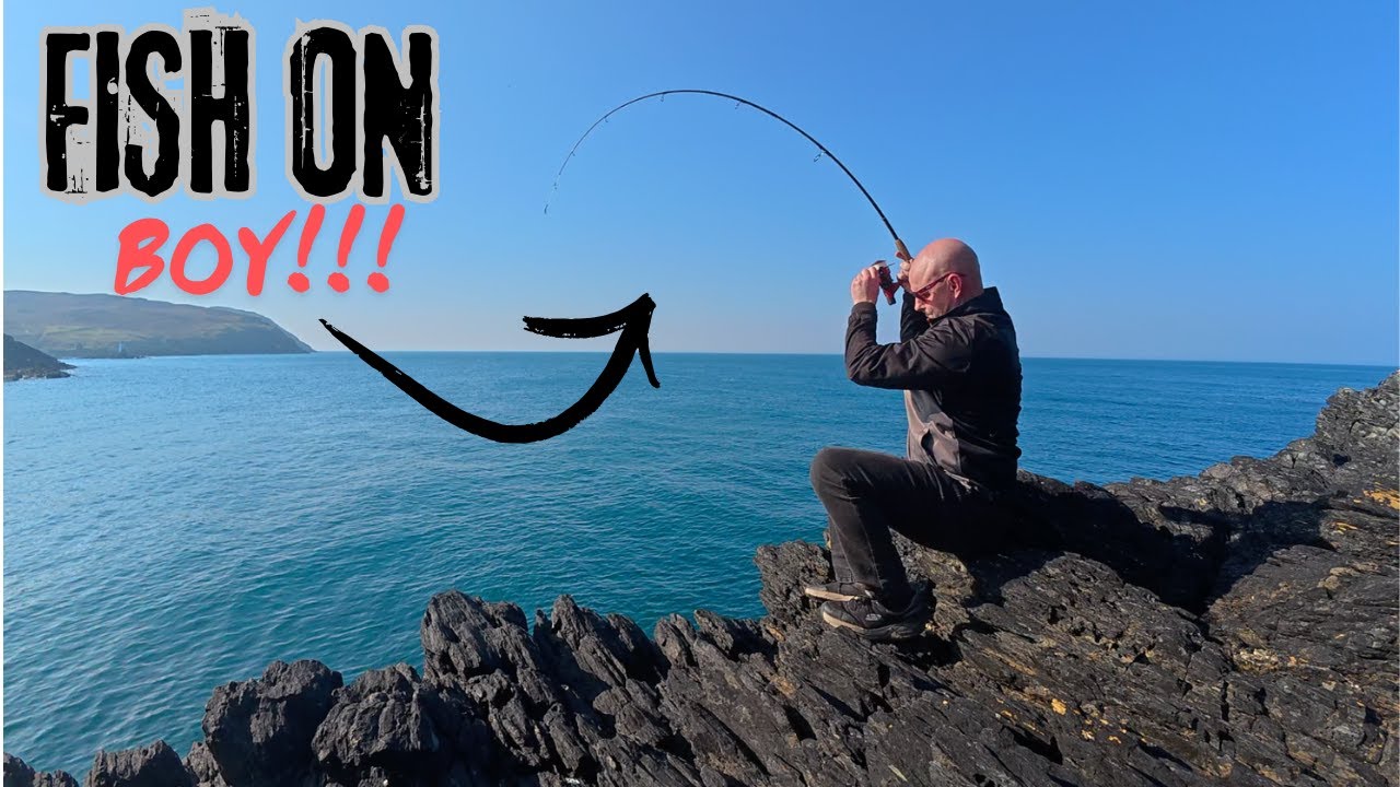 SEA FISHING from the Rocks in the ISLE of MAN #fishing #fishingtips #seafishing