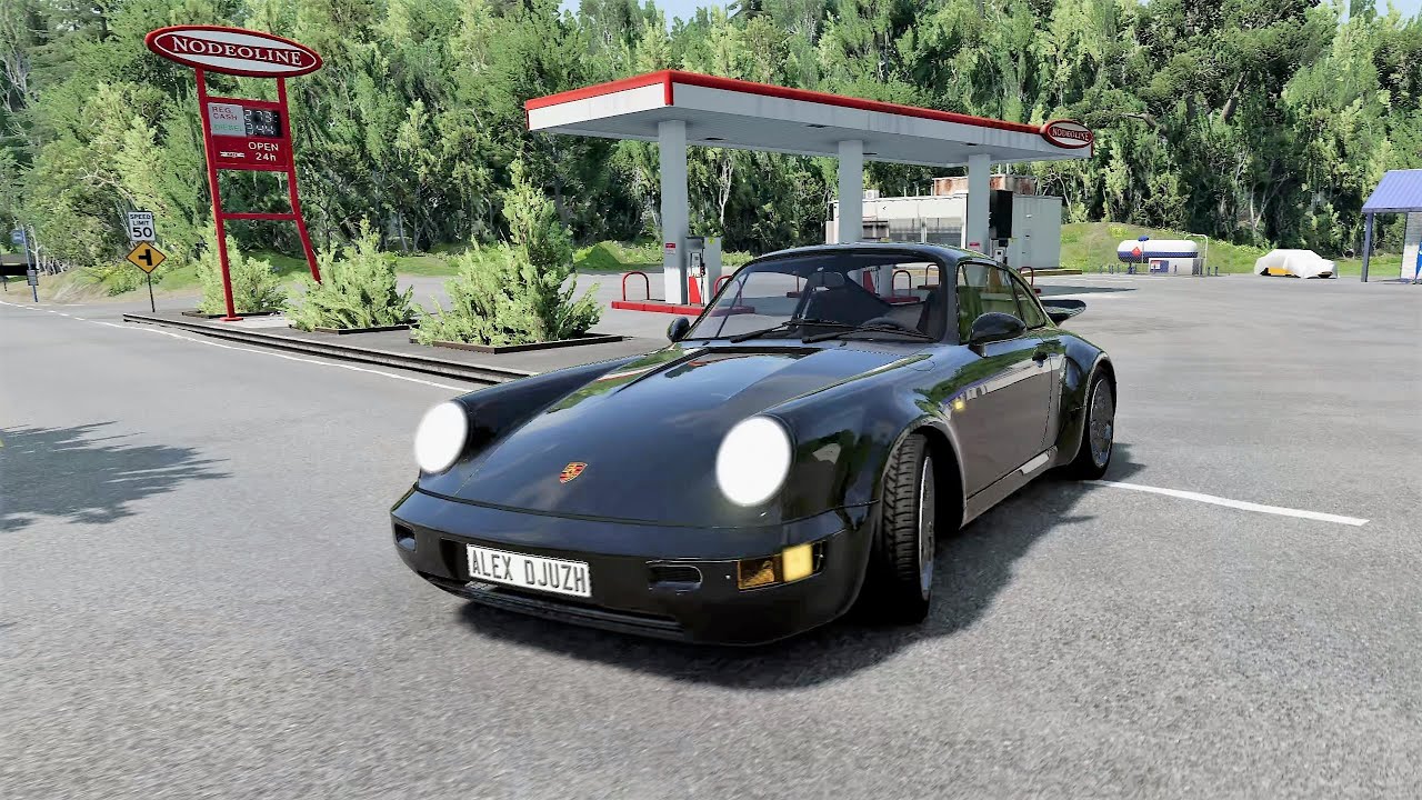 BeamNG.drive - Porsche 911 Turbo S (964) 1991 - Car Show Test Drive Crash .