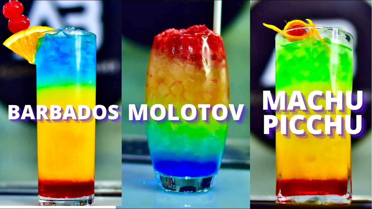 COCTELES COLORIDOS MAS POPULARES🍹| 4 BEBIDAS DIFERENTES | Mentor Joglan