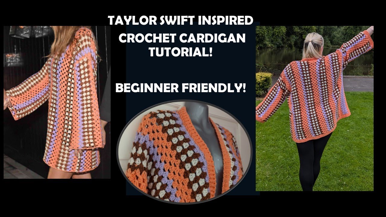 Taylor Swift dress Inspired Crochet Granny Stitch Cardigan! - Full Tutorial! Beginner Friendly!