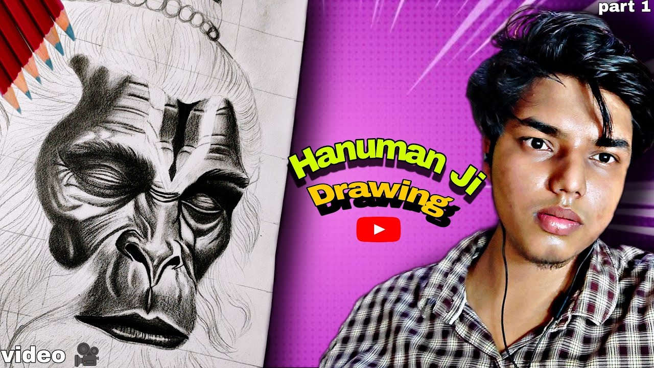 Hanuman Ji drawing 😍 @artistSurajSingh 