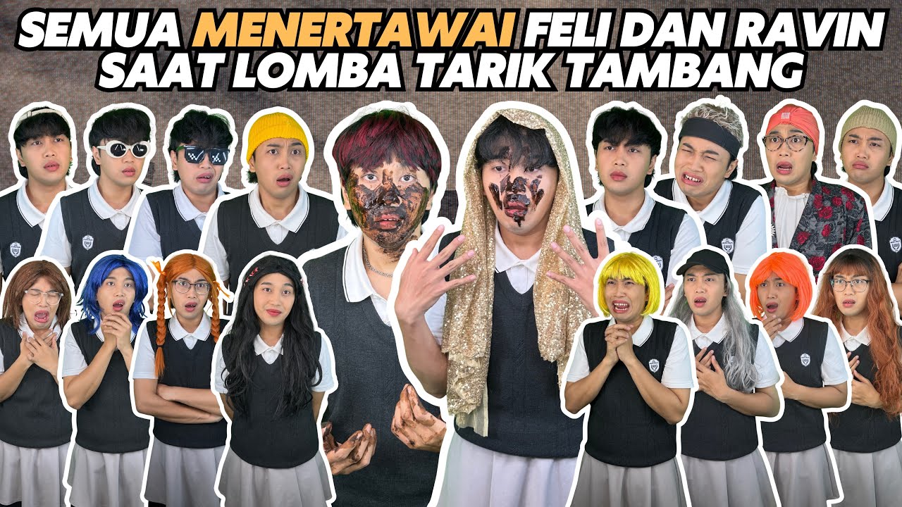 SEMUA MENERTAWAI FELI DAN RAVIN SAAT LOMBA TARIK TAMBANG