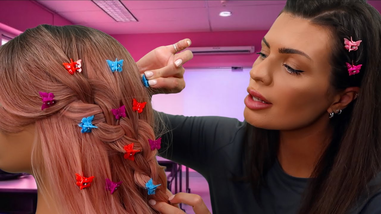 ASMR Bestie Braiding Your Hair in Class🦋💕 ( playing w/ your hair roleplay)