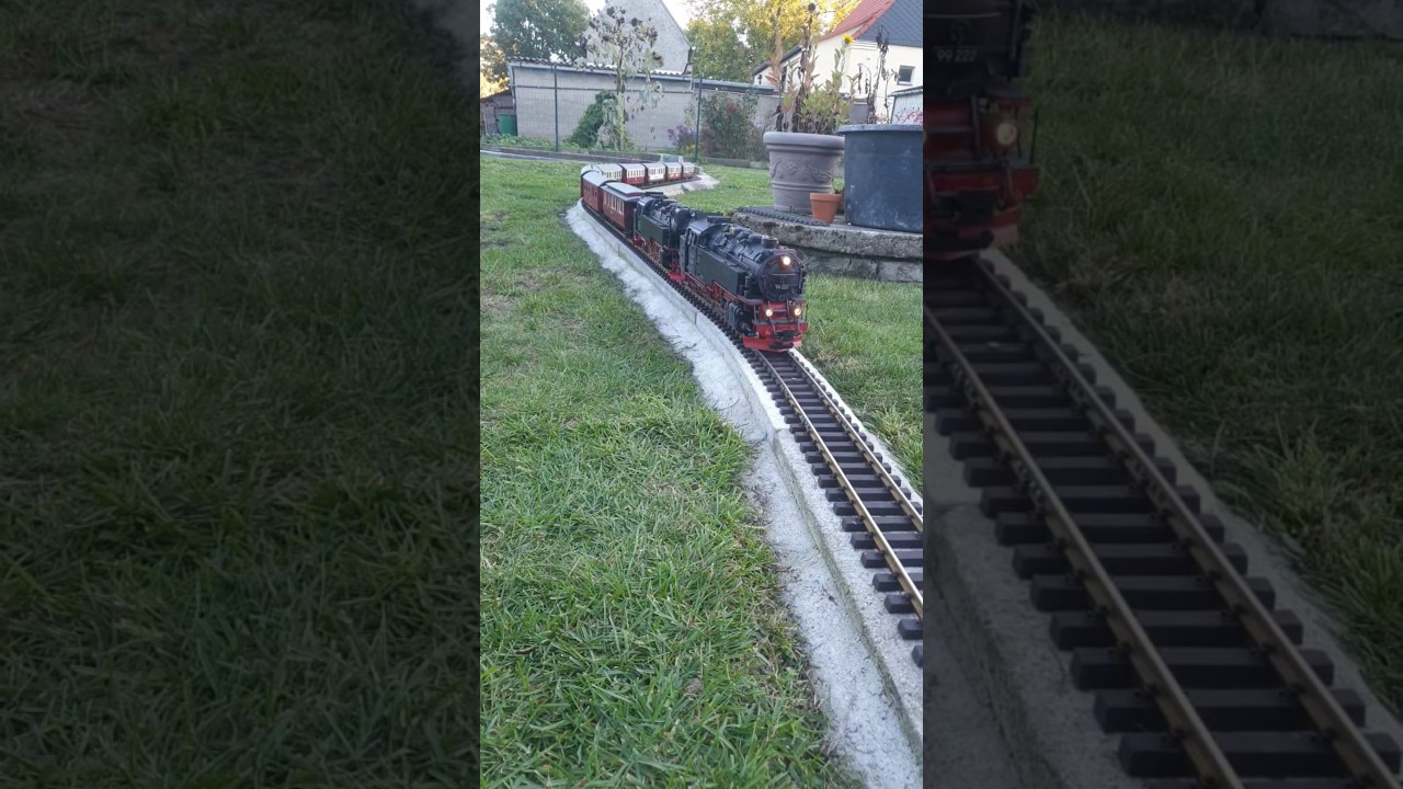 Doppeltraktion auf der Selketalbahn 99222 und 997245 Gartenbahn HSB LGB Dampfloks