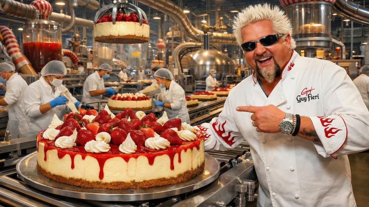 Inside the Cheesecake Factory: Guy Fieri’s Rich & Creamy American Classic (Full Process)