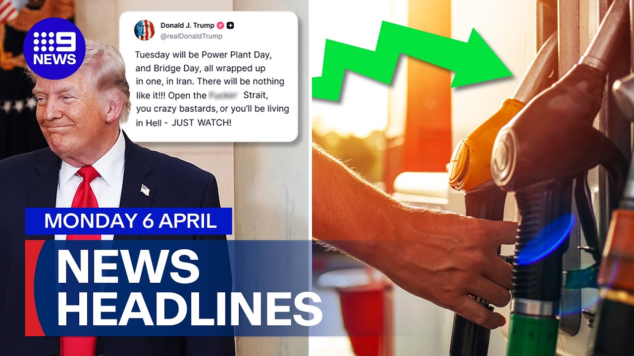 Trump drops F-bomb in post on Iran; Number of stations out of fuel drops | 9 News Australia
