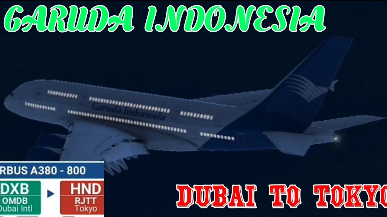 GARUDA INDONESIA FLIGHT /DUBAI TO TOKYO