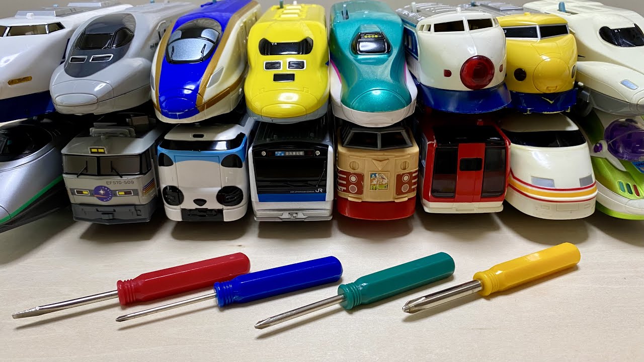 プラレール 新幹線 こまち はやぶさ  N700系のぞみ MAX パンダくろしお カシオペア 京浜東北線 東海道線 新幹線&電車を動作確認！おもちゃ動画 Shinkansen toys. खिलौने