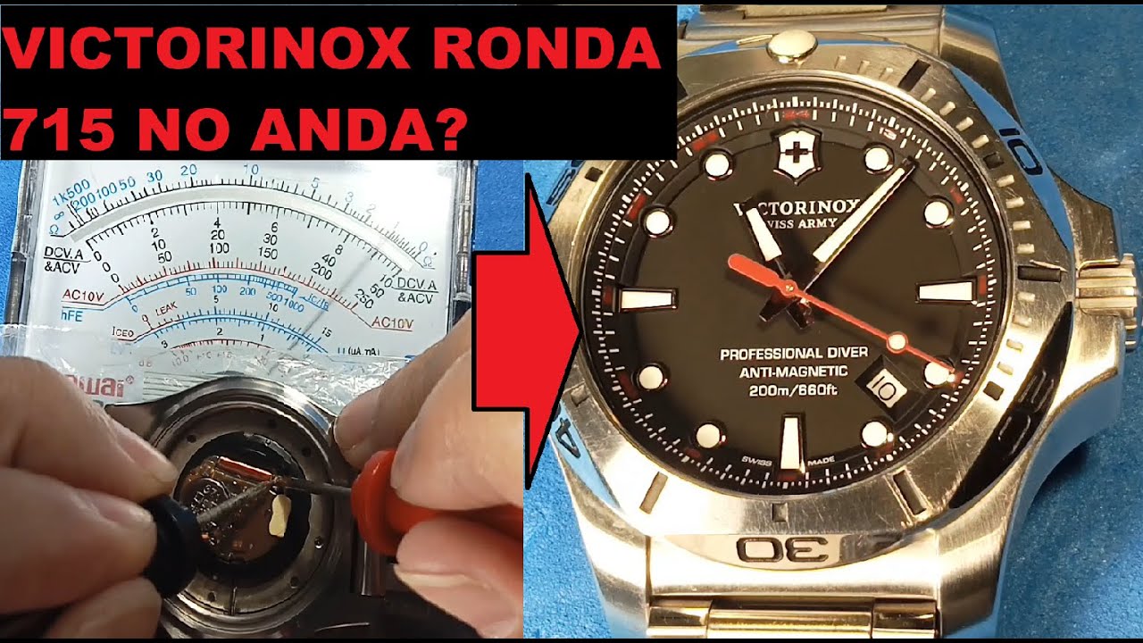 REPARACION RELOJ VICTORINOX, MOVIMIENTO RONDA 715, CAMBIO BOBINA (RONDA 715 COIL WATCH REPAIR)