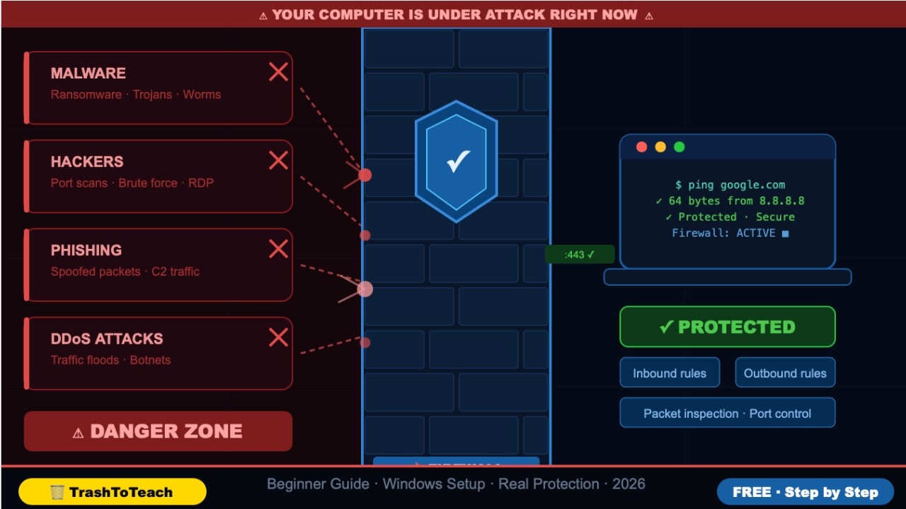 What is a Firewall? How It Works & How to Set One Up &mdash; Beginner Guide 2026