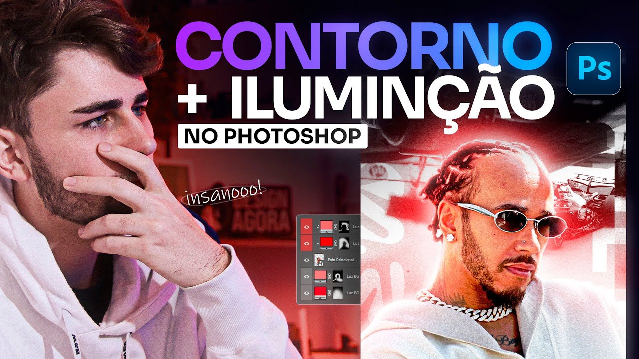 Como Criar ILUMINAÇÃO + CONTORNO no Photoshop | Estilo GRINGO [2025]
