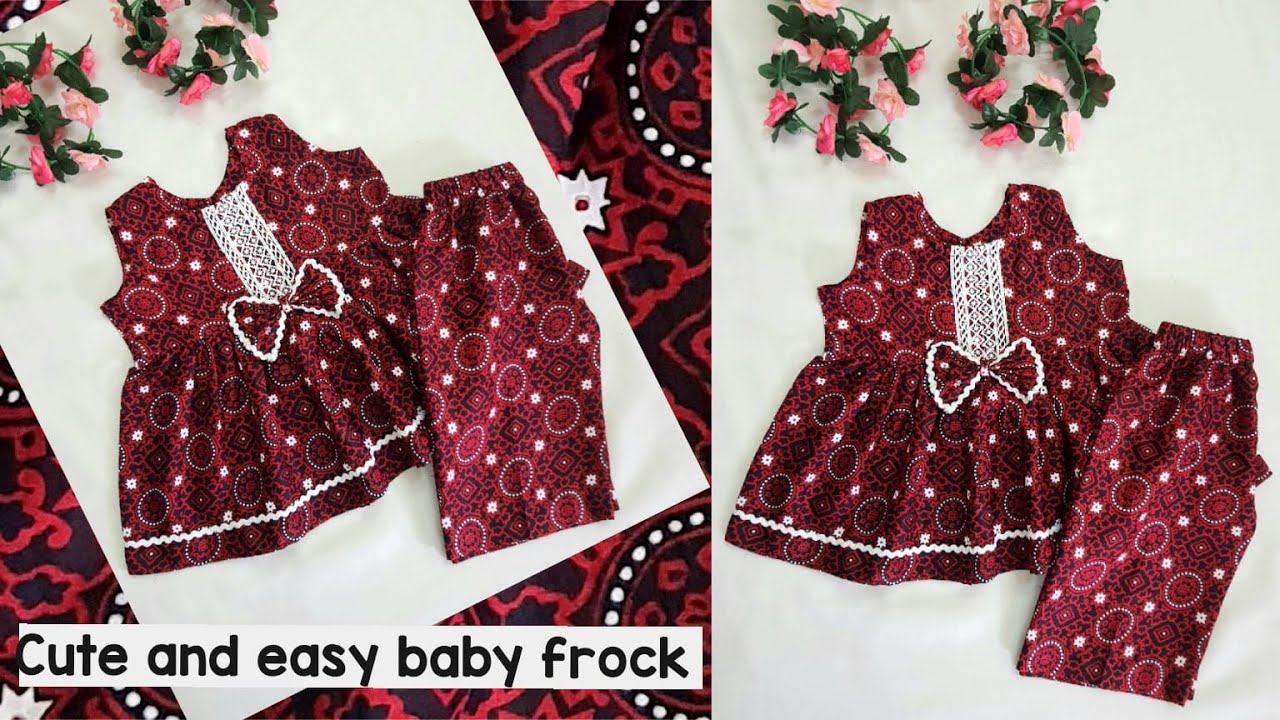 Baby girl dress cutting and stitching | 1 to 1.5 year baby girl frock tutorial @anyonecansew