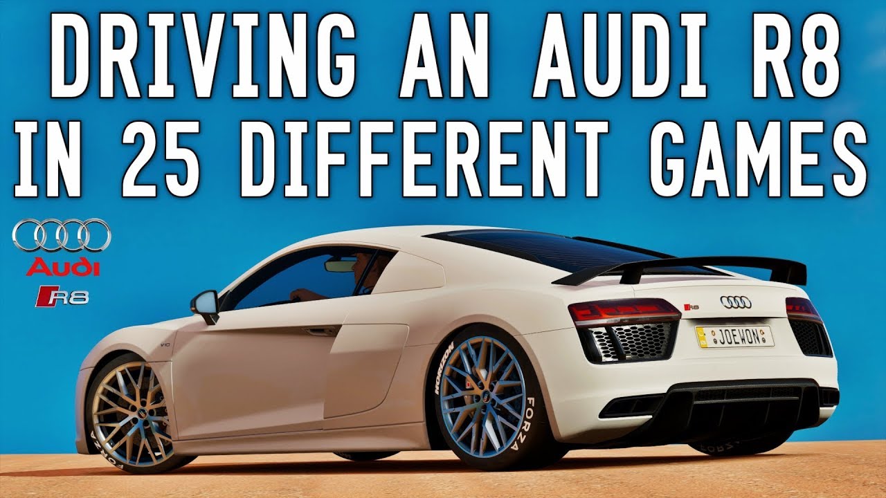 Driving an Audi R8 in 25 Different Games - ULTIMATE GAME COMPARISON