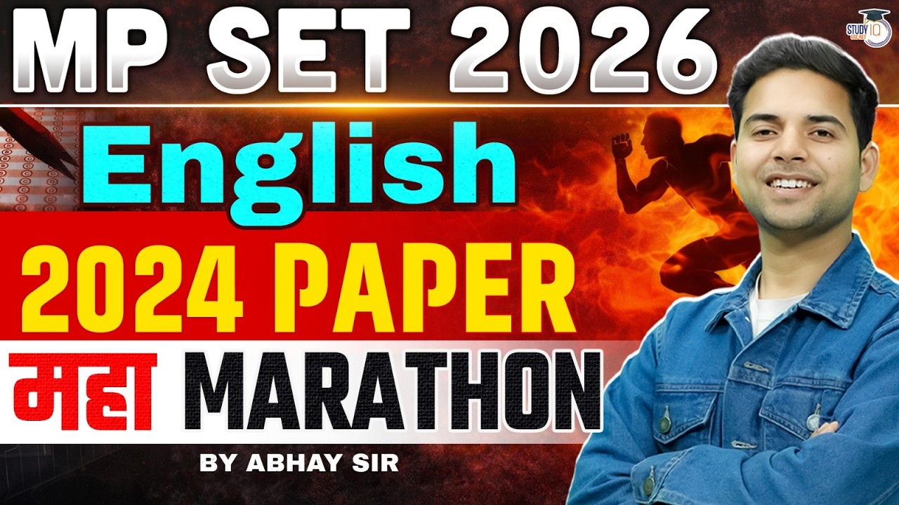 MP SET English Marathon | MP SET English 2024 Questions Paper By Abhay sir