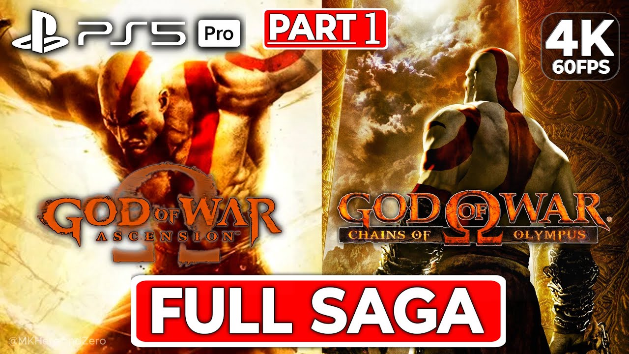 GOD OF WAR SAGA Chronological Walkthrough - Part 1 - FULL GAMES [4K 60FPS PS5 PRO] - No Commentary