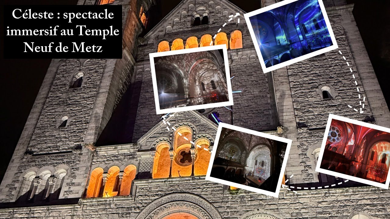 Иммерсивное шоу Céleste - видеомэппинг Temple Neuf Metz