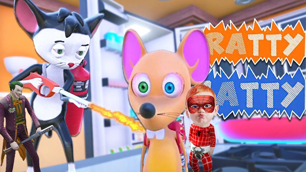 Örümcek Bebek ve Joker Kedi Fare Oyunu Oynuyor Çok Komik (Ratty Catty)