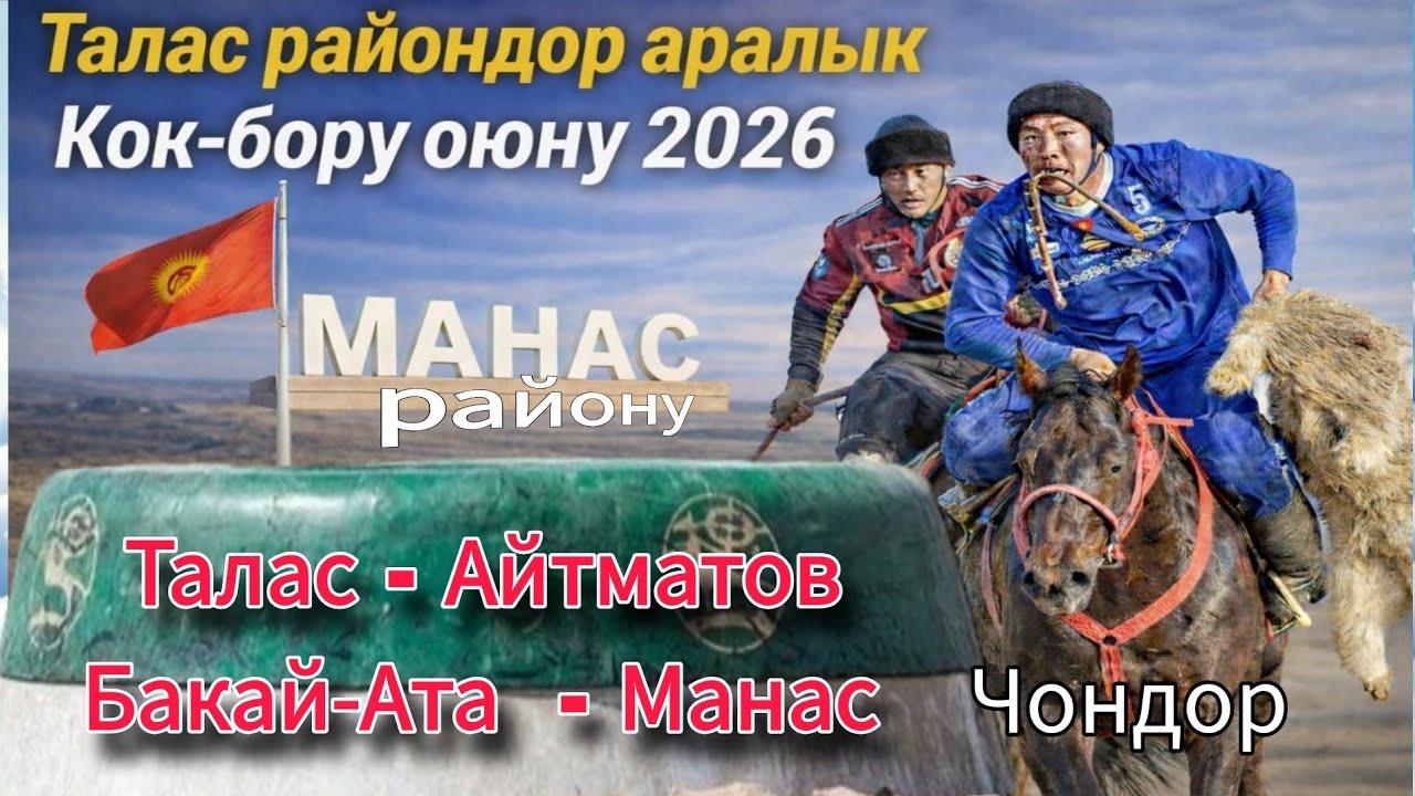 Талас райондор аралык Кок-бору оюну 2026 Манас району