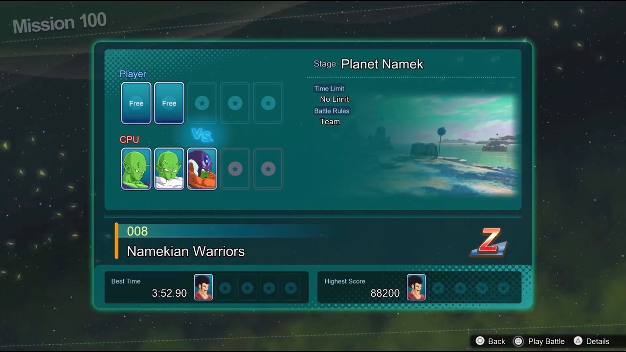 DRAGON BALL: Sparking! ZERO Mission 100, Namekian Warriors
