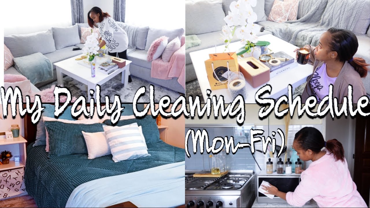 MY 30 MINUTES DAILY CLEANING SCHEDULE (Mon-Fri) // No weekend cleaning //CLEANING MOTIVATION