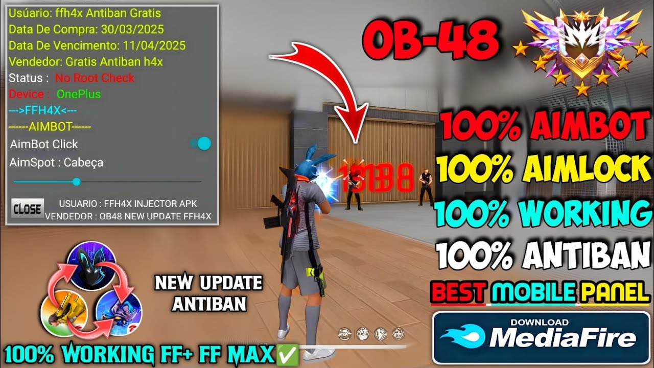 Ob51 H4x ✅New Update Antiban FF Panel🔥Free Fire Injector😈FF panel Hack Mobile FF Injector 🔴