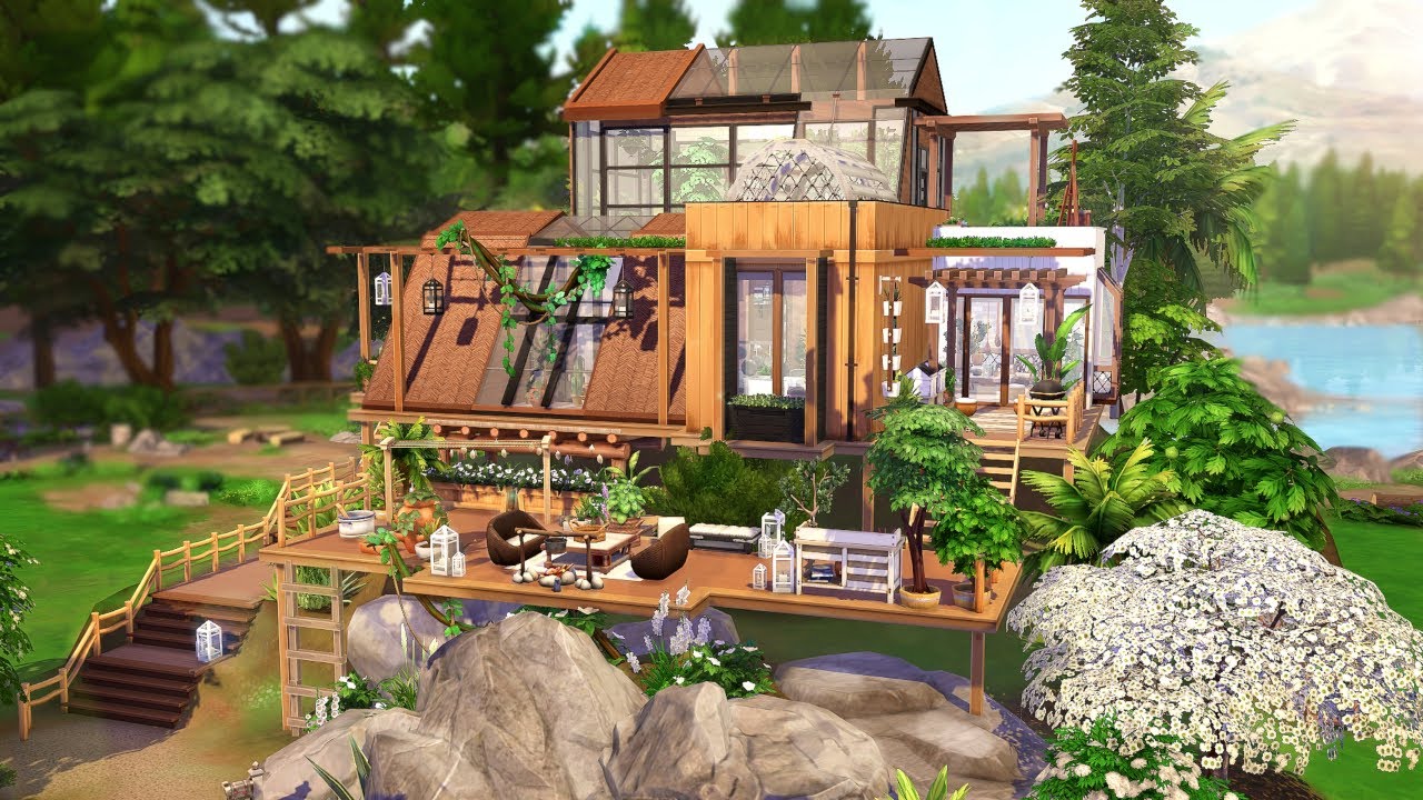 ECO HOUSE 🌱🌿 | THE SIMS 4 - Speed Build (NO CC)