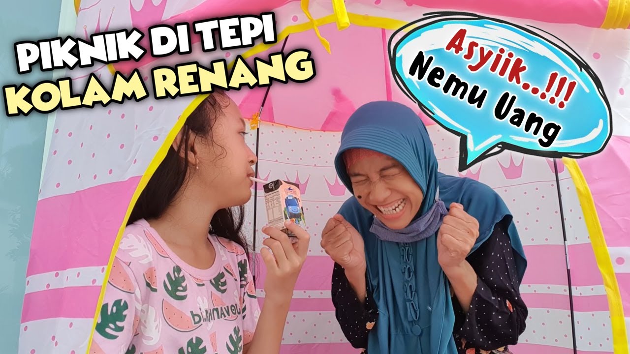 Aqilla Piknik Seru Di Tepi Kolam Renang ♥ Mbak Kunyit Nemu Uang 🤣 Aqilla's Diary