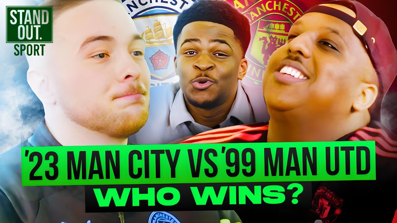 Which TREBLE WINNING Team is better?! || Man United vs Man City - Luck Of The Draw