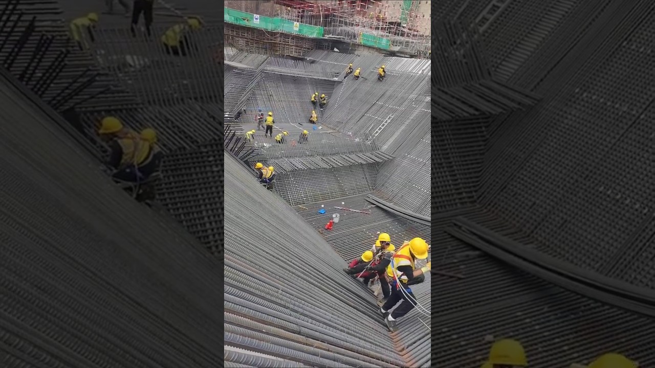 Hard core battles in the steel forest of steel bars #technology #scenichighway #infrastructure