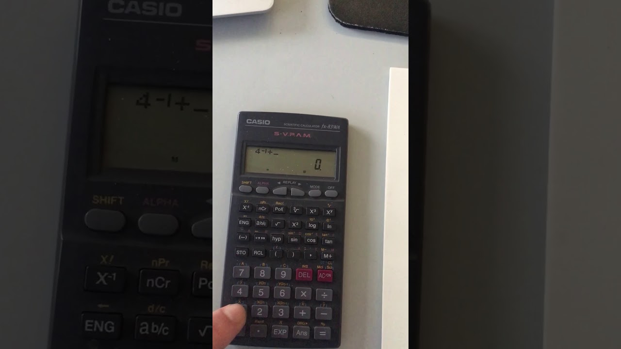 Parallel resistance using a calculator.