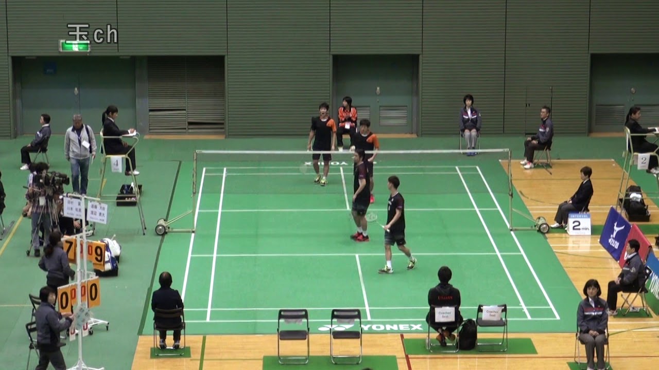 2018男子ダブルス１回戦　遠藤・渡辺　対　河村・川本
