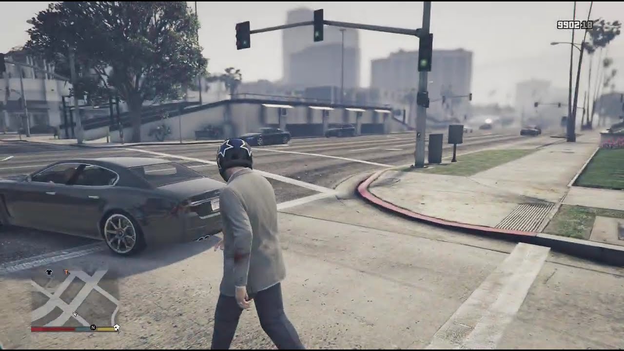 Playing GTA 5.With story mode.