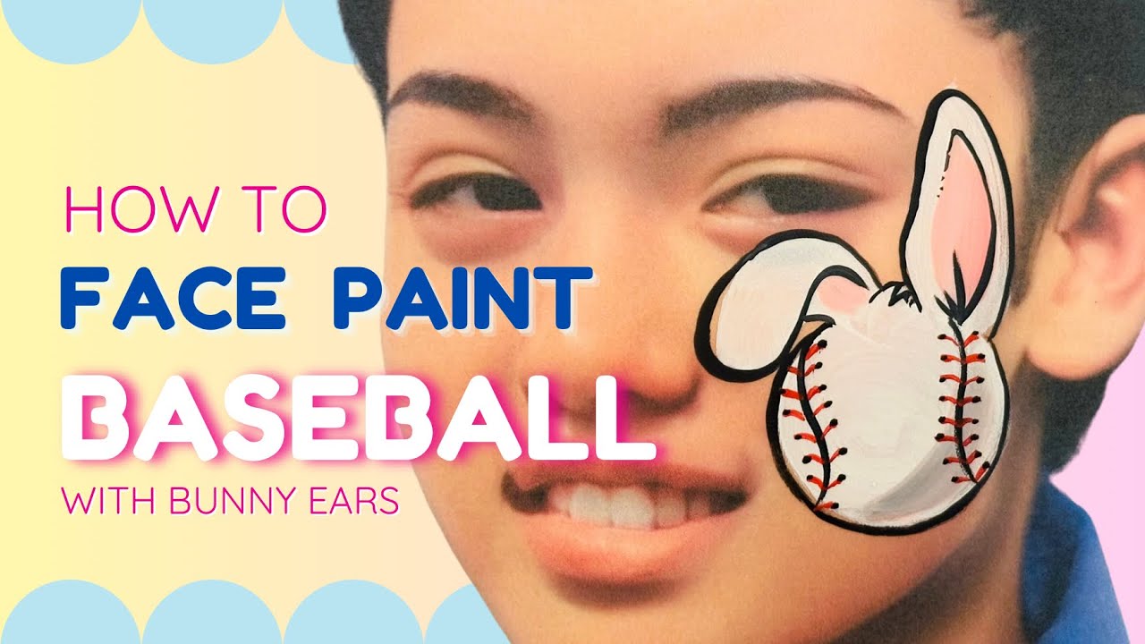 Baseball Bunny Face Paint