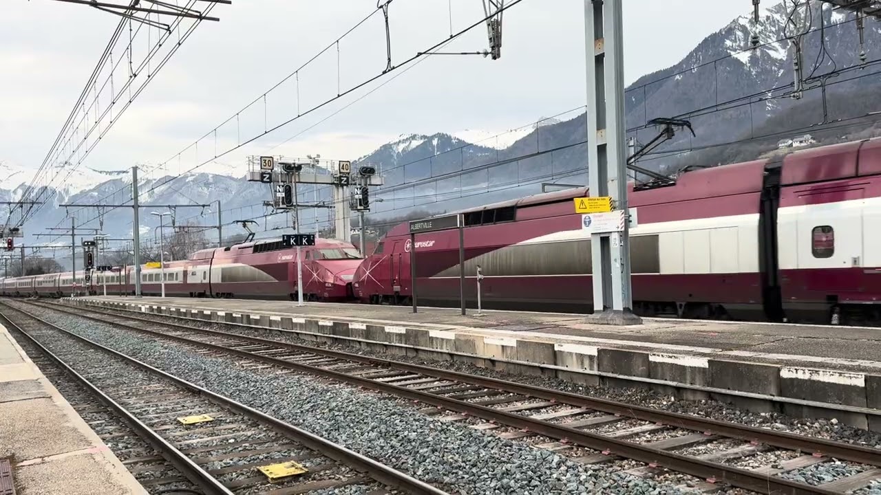 L’EUROSTAR 9979 va partir ce 17 janvier à 16h52 de la gare d’Albertville arrivant de BSM arrivant ..