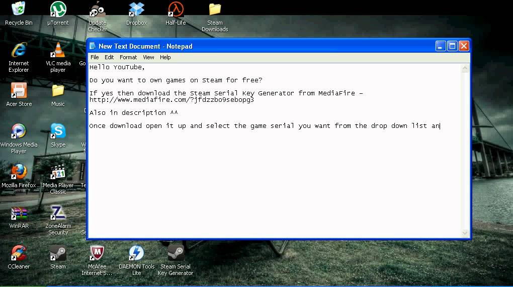 || Steam Serial Key Generator || - || CSS, Half Life 2, Portal 2, LFD 2 + More!! ||