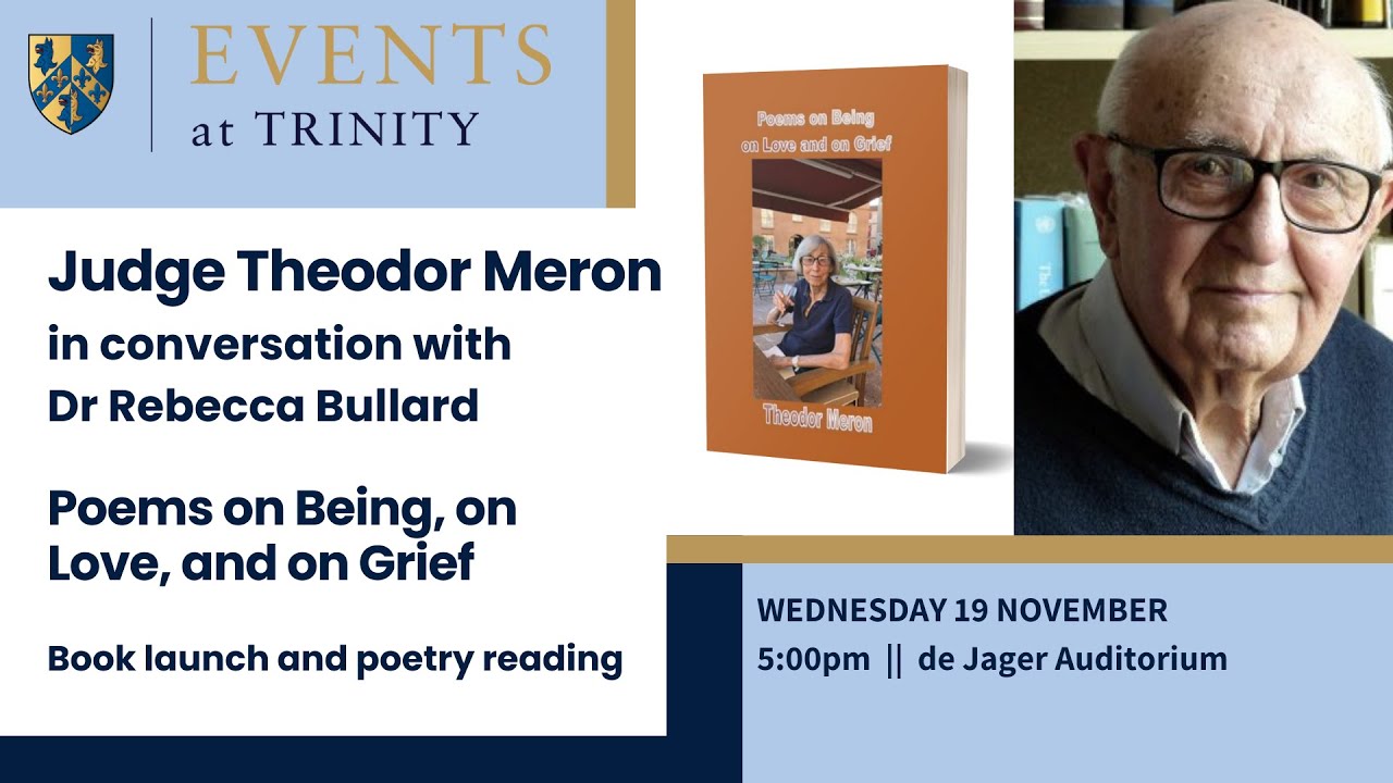 Theodor Meron: Poems on Being, on Love, and on Grief